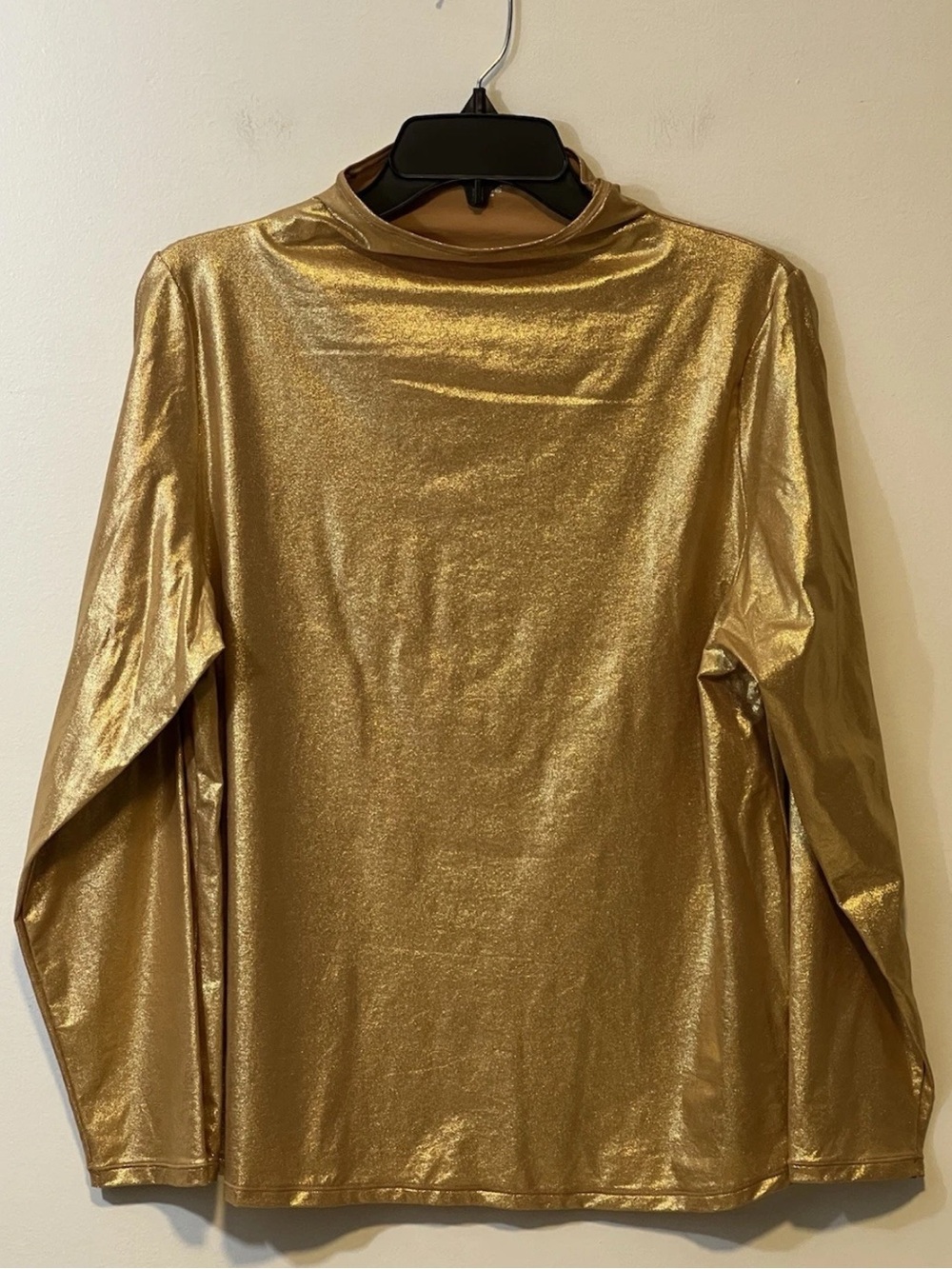 NWT Skims Fits Everybody Turtleneck Top Long Sleeve Pullover Stretch Gold 4X